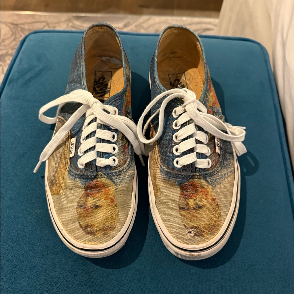Vans Artistic Portrait Sneakers - Blue and Beige
